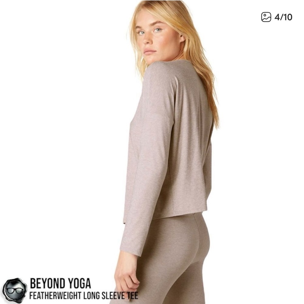 BEYOND YOGA Featherweight Morning Light Long Sleeve Pullover Top- Sz S - Picture 2 of 6